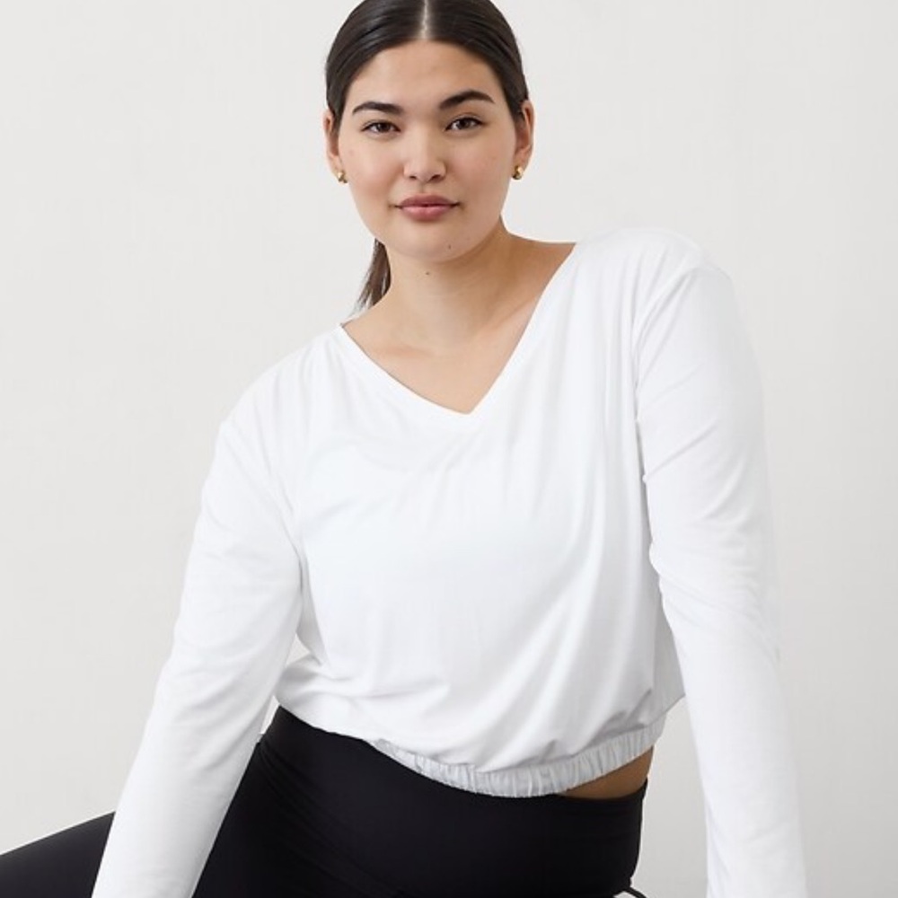 Athleta With Ease Bubble Hem Top